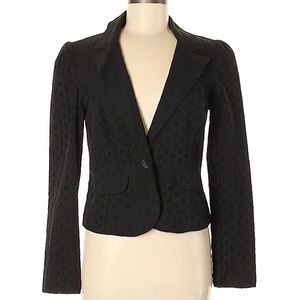Forever 21 (XXI) black eyelet blazer
